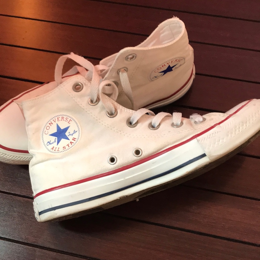 White Converse All Star High Top Chucks